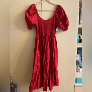 NWT Red Cotton Louisa Nap Dress